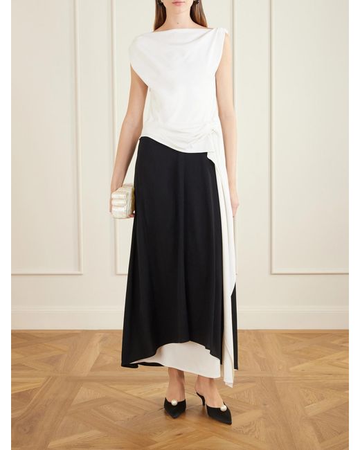 Magda Butrym White Satin Pumps