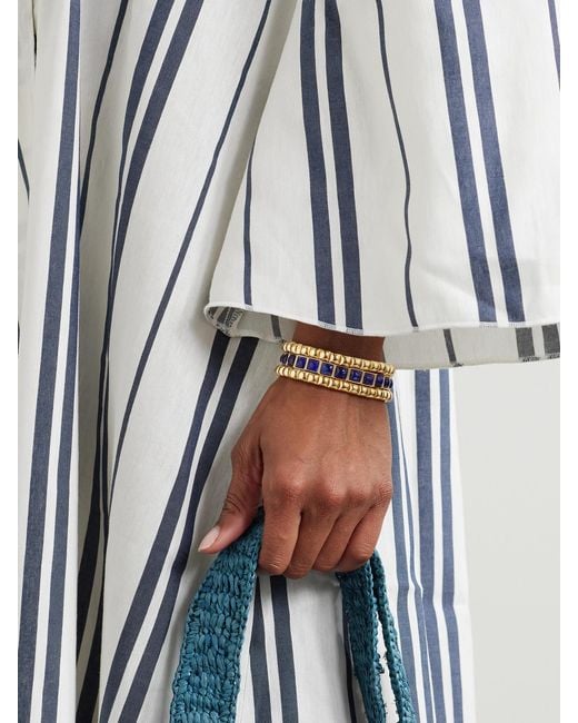 Roxanne Assoulin Metallic The Puffy Stud Set Of Three-Tone Crystal Bracelets