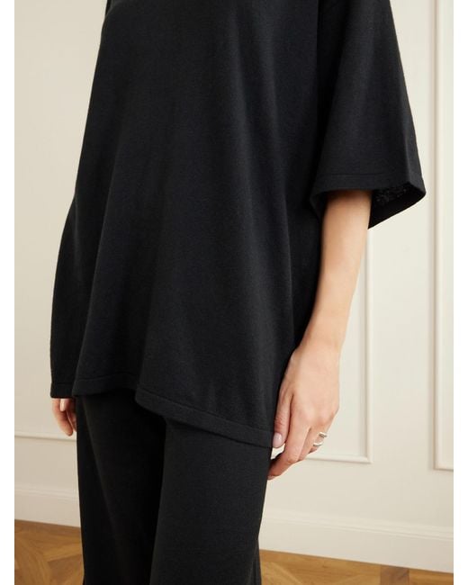 Lisa Yang Black Agnette And Ainsley Cotton And Cashmere-Blend Sweater And Pants Set