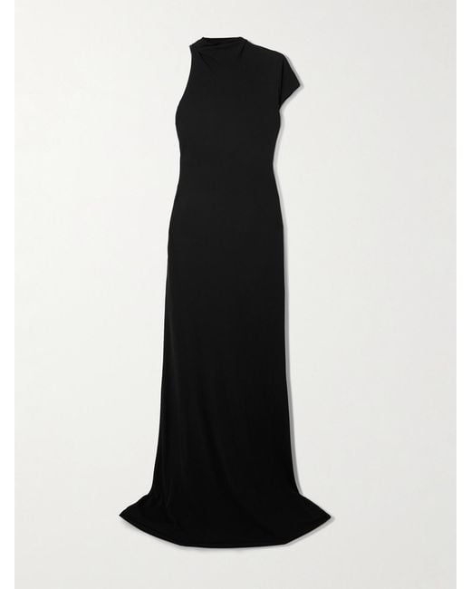 Tom Ford Black One-Sleeve Jersey Gown