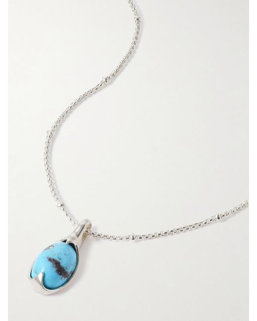 Loren Stewart White Orb Sterling And Necklace