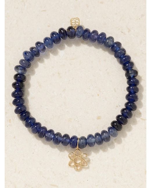 Sydney Evan Blue Cosmos 14-Karat, Sapphire And Diamond Bracelet
