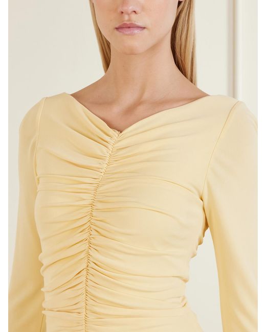 La Ligne Metallic Ruched Jersey Maxi Dress