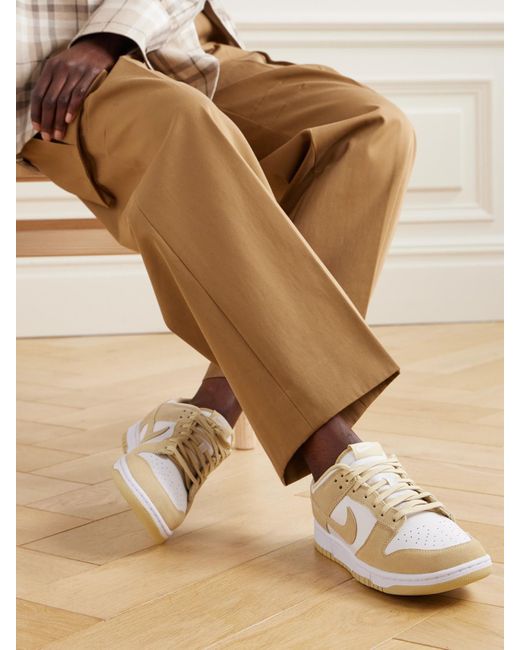 Nike Natural Dunk Low Sneakers Aus Leder Und Veloursleder