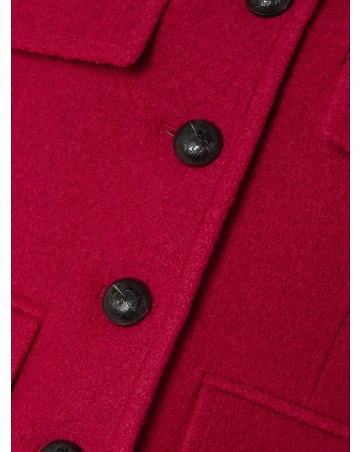 Veronica Beard Red Leslie Wool-Bouclé Jacket