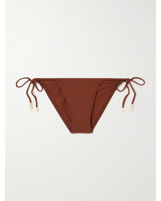 Eres Brown Exquise Embellished Bikini Briefs