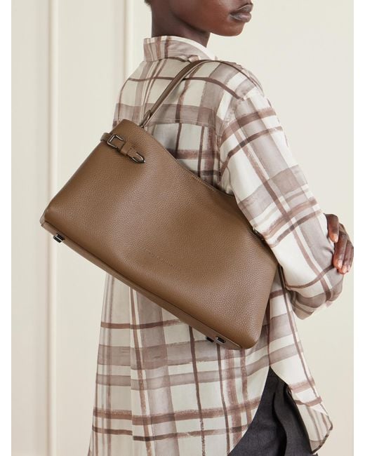 Brunello Cucinelli Natural Leather Shoulder Bag