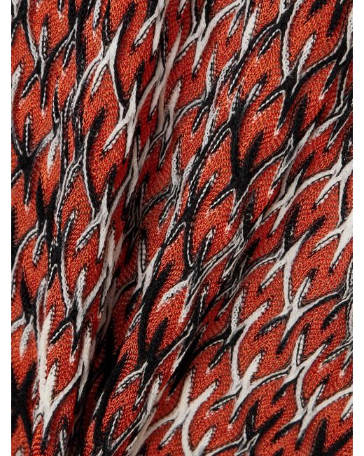 Missoni Red Space-Dyed Wool-Blend Midi Dress