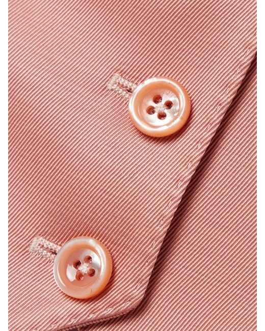 Tom Ford Pink Open-Back Silk And Wool-Blend Twill Vest