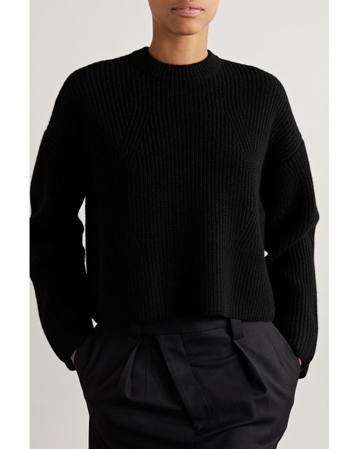 Co. Black Ribbed Wool Sweater