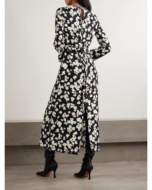 Proenza Schouler White Waverly Floral-Print Belted Jersey Maxi Dress