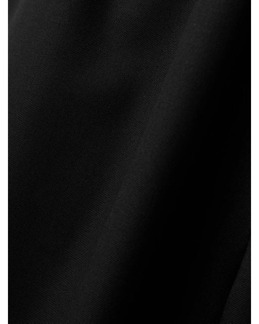 The Row Black Hubert Wool-Twill Wide-Leg Pants