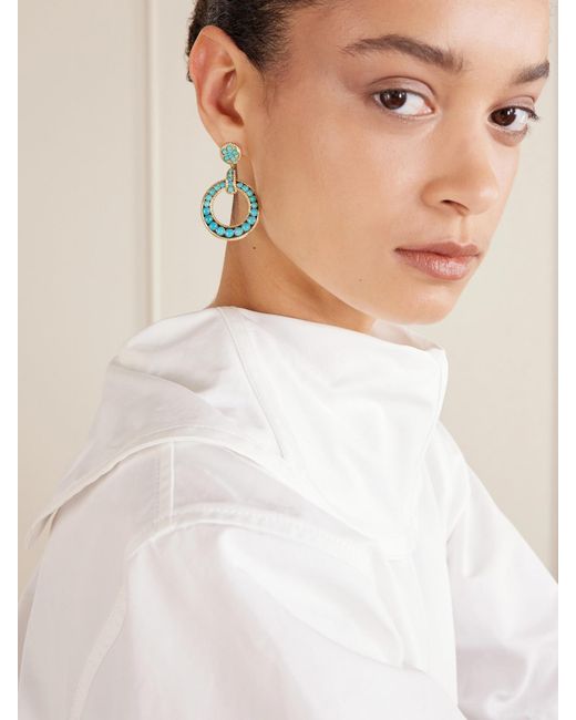 Ileana Makri Blue 18-Karat Diamond And Earrings