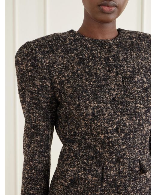 Magda Butrym Black Wool-Bouclé Mini Dress