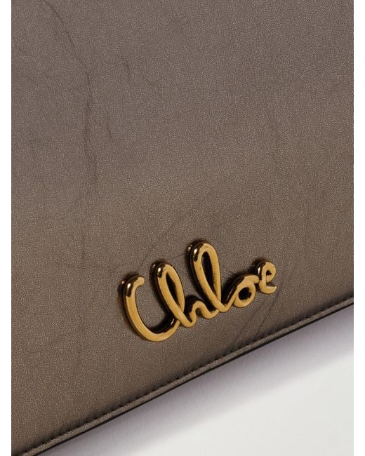Chloé White Iconic Schultertasche Aus Strukturiertem-Leder Mit Verzierungen