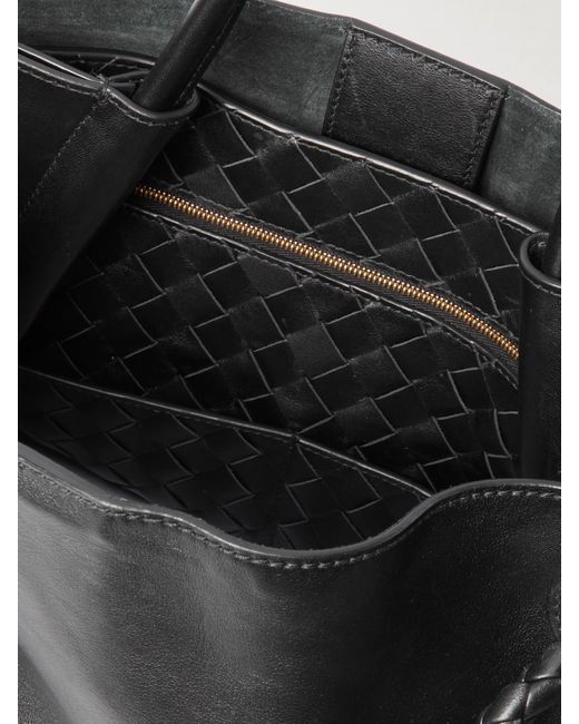 Bottega Veneta Black Andiamo Large Intrecciato Leather Tote