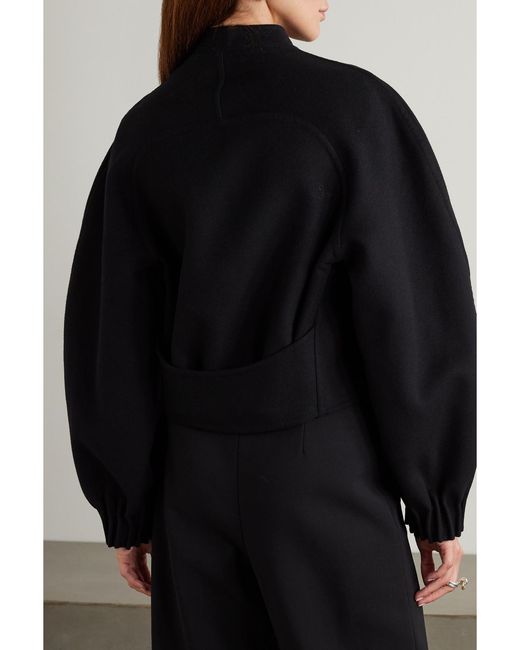 FFORME Black Net Sustain Aja Wool Jacket