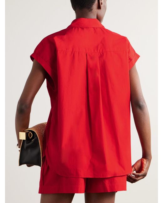 Matteau Red Organic Cotton-Poplin Shirt