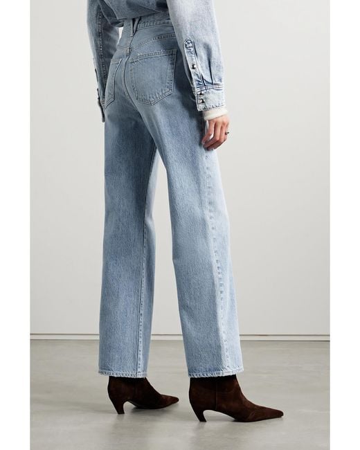 Veronica Beard Blue Crosbie Hoch Sitzende Jeans Mit Weitem Bein