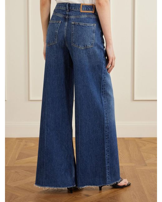 La Ligne Blue High-Rise Wide-Leg Jeans