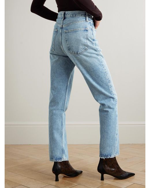 Agolde Blue '90S Pinch High-Rise Straight-Leg Jeans