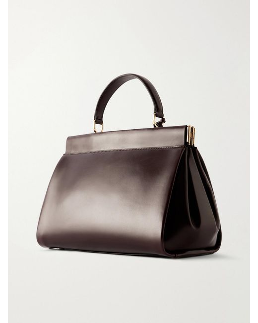 Victoria Beckham Brown Sloane Frame Leather Tote