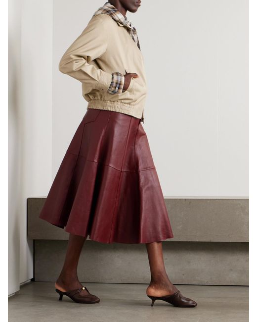 Haikure Red Serenity Midirock Aus Leder