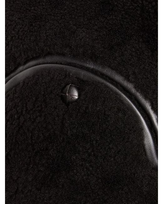 Blazé Milano Black Tatoosh Gliss Wendbare Jacke Aus Shearling Mit Lederbesätzen