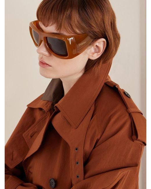 Saint Laurent Brown Sl 902 Howl D-Frame Acetate Sunglasses