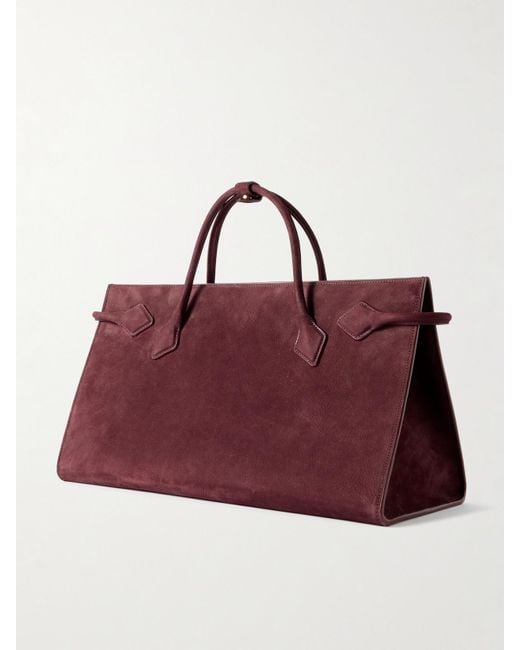 Alaïa Red East West Nubuck Tote