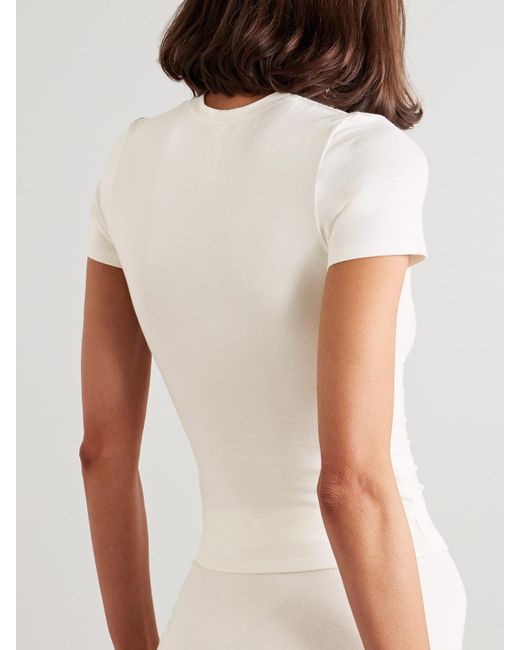 Skims White Set Of Two Stretch-Cotton Jersey T-Shirts