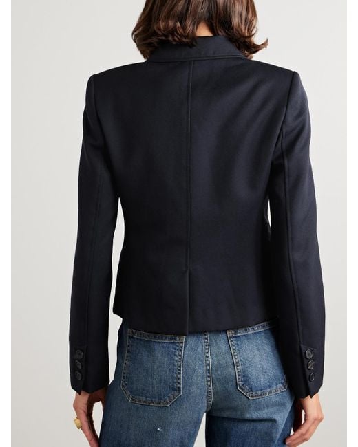 Nili Lotan Blue Jamison Wool-Twill Jacket
