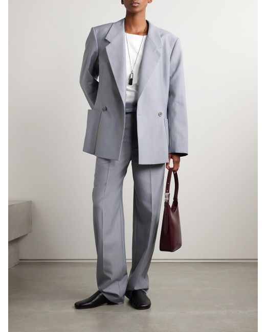 Lemaire Gray Hose Mit Geradem Bein Aus Webstoff Mit Gürtel
