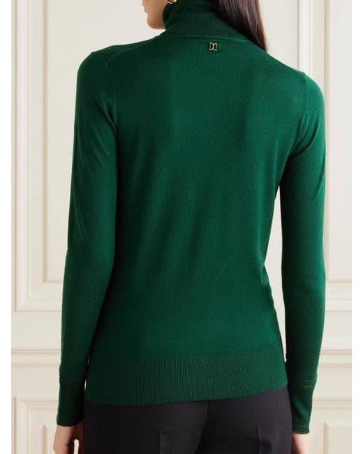 Chloé Green Rollkragenpullover Aus Wolle Mit Details