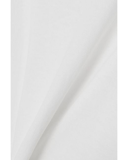 Khaite White Emmylou Cotton-Jersey T-Shirt