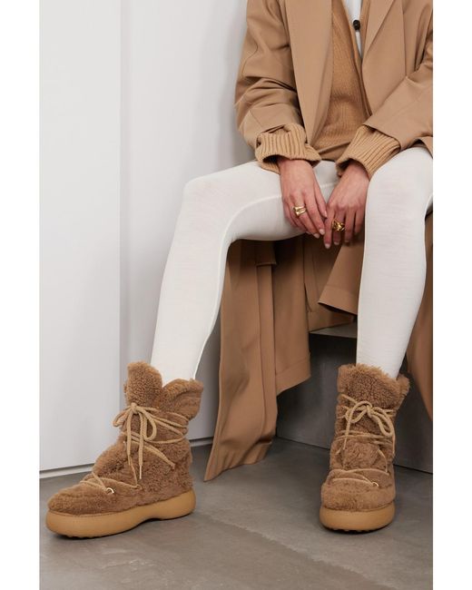 Tod's Brown Winter Gommini Shearling Ankle Boots