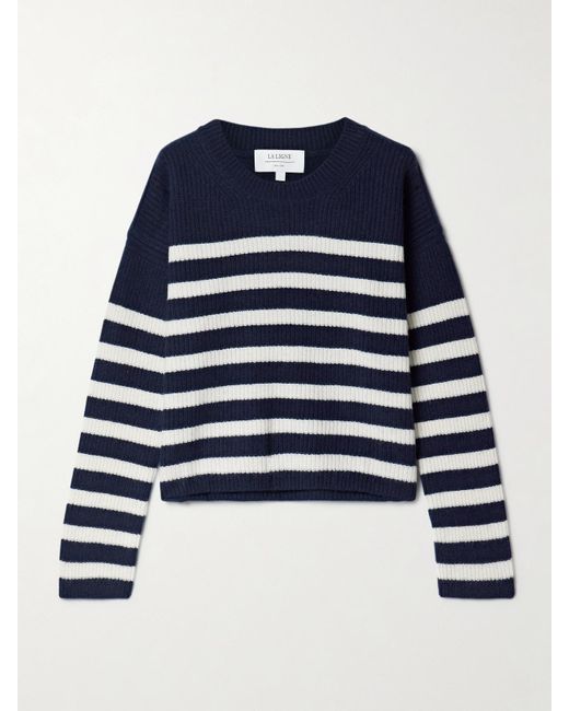 La Ligne Blue Mini Toujours Kaschmirpullover Mit Streifen