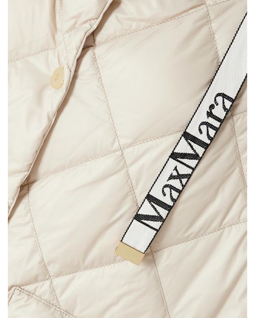 Max Mara Natural The Cube Hooded Grosgrain-Trimmed Quilted Shell Down Vest
