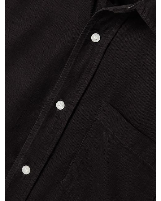 Citizens of Humanity Black Kayla Cotton-Corduroy Shirt