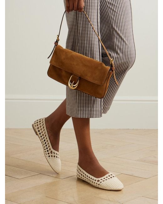 Staud Natural Nell Ballerinas Aus Geflochtenem Leder