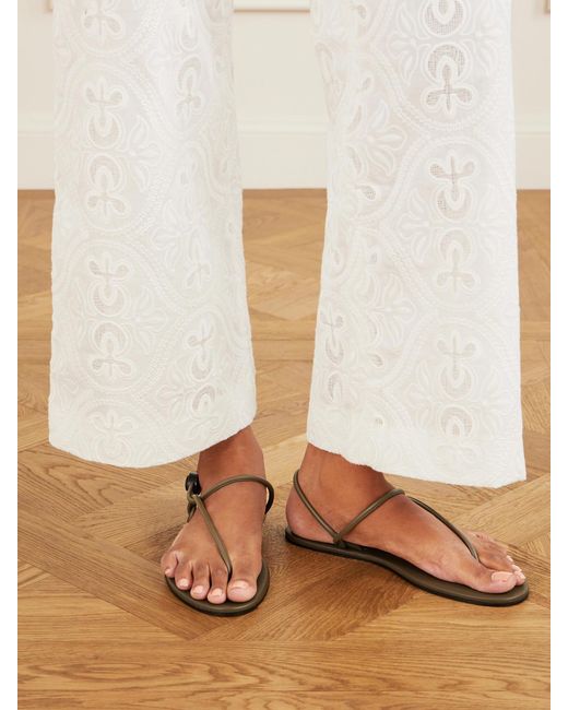 Jamie Haller Natural The String Theory Leather Thong Sandals