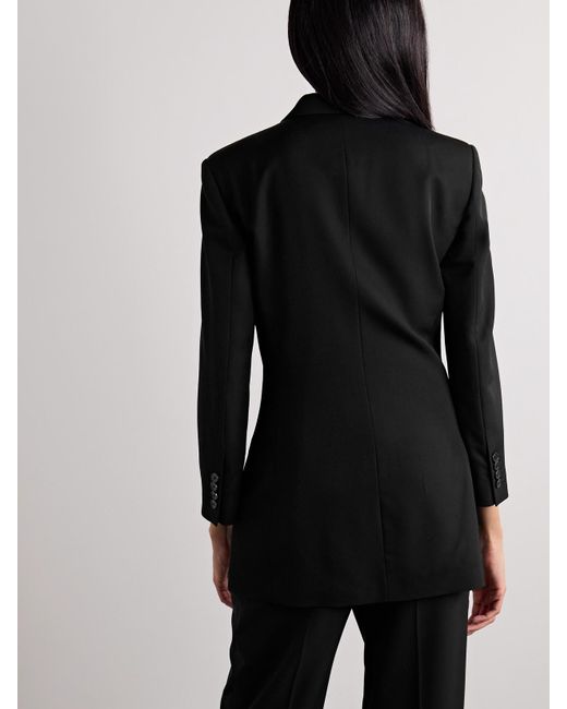 The Row Black Holbrook Grain De Poudre Wool Blazer