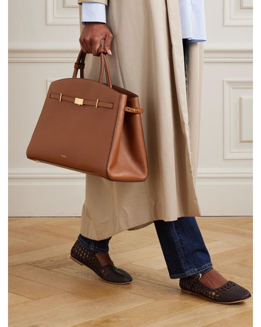 DeMellier London Brown The Hudson Kleine Tote Aus Strukturiertem Leder