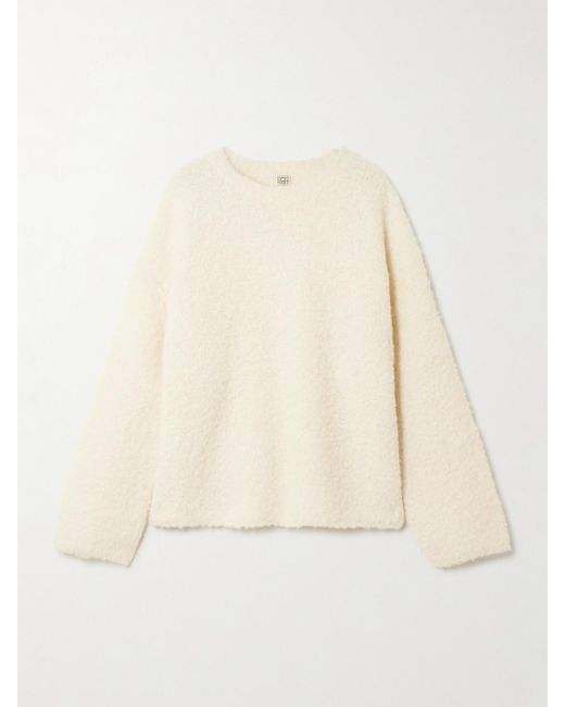 Totême Natural Alpaca And Wool-Blend Bouclé Sweater