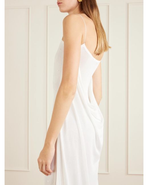 Jacquemus White The Plumetis Knitted Maxi Dress