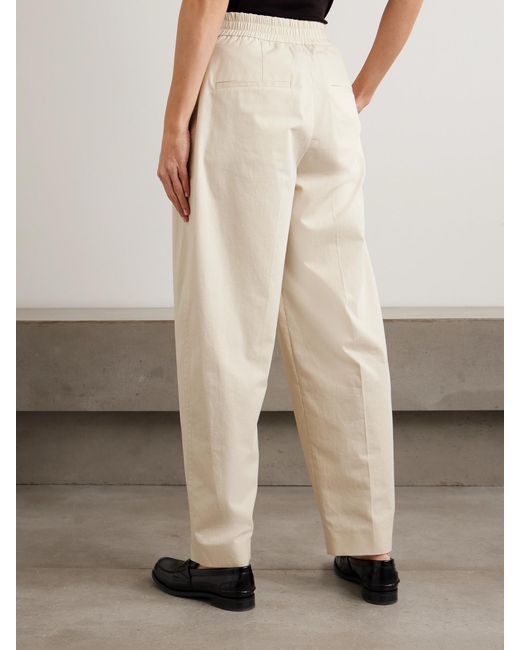 Joseph Natural Paver Cotton-Gauze Tapered Pants