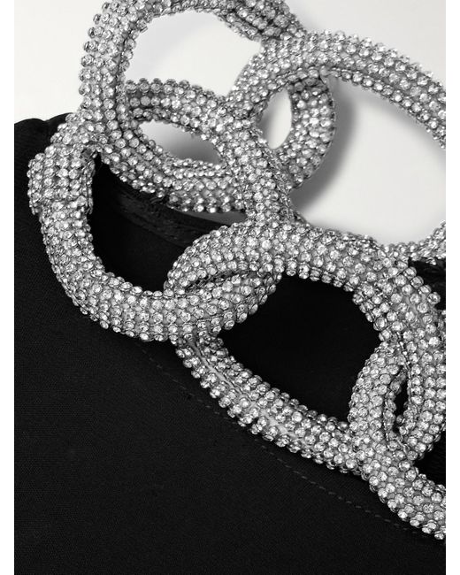Stella McCartney Black Crystal-Embellished Crepe Jumpsuit