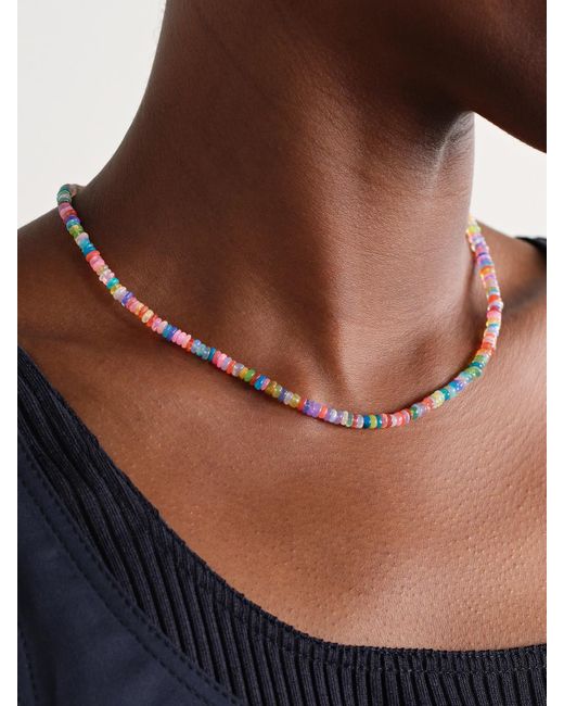 JIA JIA Natural Soleil Kette Mit Opalen Und Details Aus