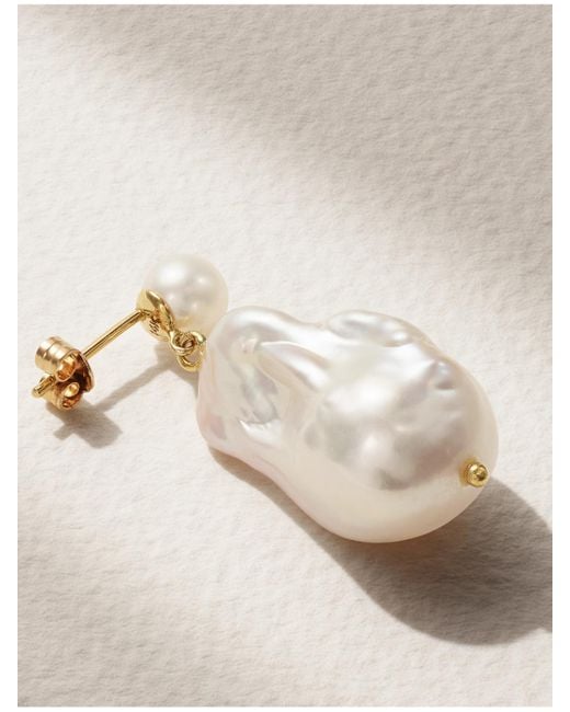 Mateo Natural Duality 14-Karat Pearl Earrings