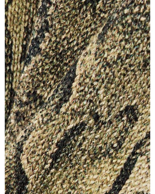 Dries Van Noten Multicolor Strickpullover Mit Schlangenprint